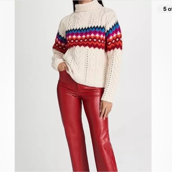 Rag & Bone cream knit willow fair isle sweater
